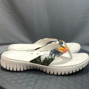 Skechers Womens Go Walk Size 10 Medium Smart Washable Tropical Thong Sandals